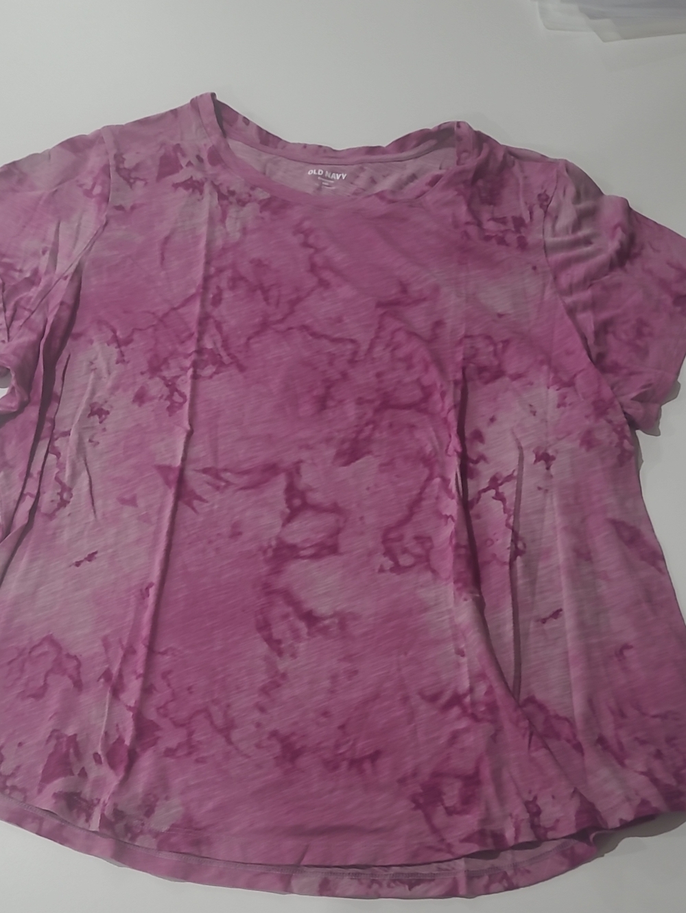 Old Navy Purple-Pink Tie Dye Short Sleeve Tee